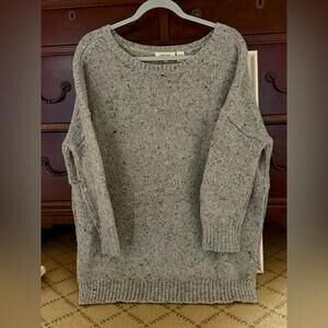 Inhabit Gray colored speckled wool/cashmere blend sweater 3/4 sleeves M